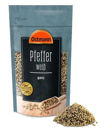 Ostmann White Peppercorns 250g - Premium Whole White Pepper for Spreading & Bright Dishes - Buy Internationally - Buy Online on GoSupps.com