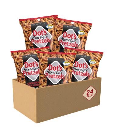 Dot's Homestyle Pretzels 1.5 Ounce Lunchbox Size Individual Pack Original Seasoned Pretzel Twists (24 Pack) Original 1.5 Ounce (Pack of 24)