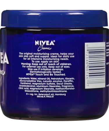 Nivea Body Creme Glass Jar 13.5oz - Hydrating Moisturizer for Smooth Skin - Buy Online on GoSupps.com