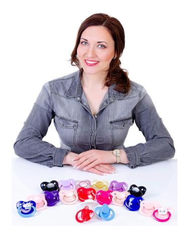 J&Or Classic Original Adult Pacifier Dummy - 3 Color Pack: Pink, Turquoise, Glitter Green - Buy Online on GoSupps.com