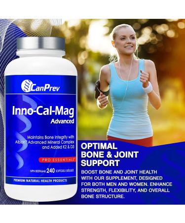 CanPrev - Inno-Cal-Mag Advanced 240 Softgels - Bone Health Teeth health Gum Health Hair Skin and Nail Vitamins - Calcium Magnesium Supplement - Mineral Complex 240 count (Pack of 1) - Buy Online on GoSupps.com