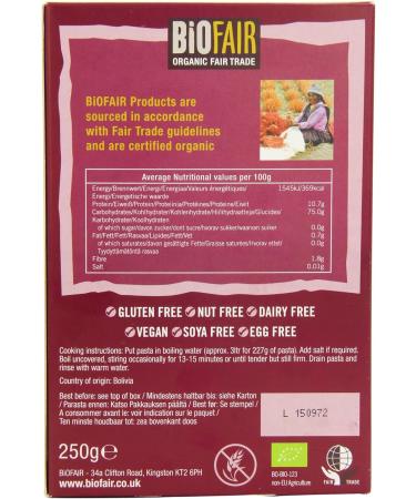 NIL Biofair Organic Fair Trade Rice Quinoa Fusilli 250g - Buy Online on GoSupps.com