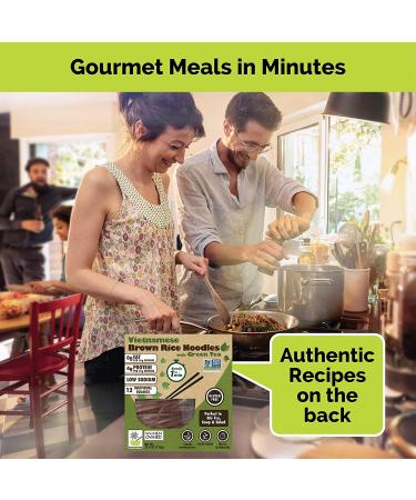 Brown Rice Noodles with Green Tea - Non-GMO Ramen Alternative for Pad Thai - 12 Servings by Star Anise Foods - Buy Online on GoSupps.com