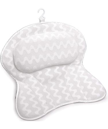 Sierra Concepts Spa Bath Pillow - Luxury Ergonomic Support for Neck, Head, and Shoulders - 3D Mesh Design with Strong Grip Suction Cups for Ultimate Relaxation in the Tub - Buy Online on GoSupps.com