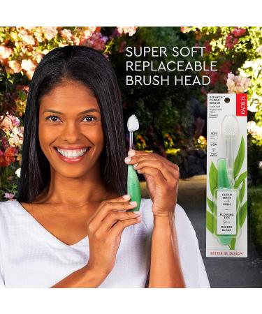 Buy RADIUS Toothbrush Source Floss Brush | BPA Free ADA Accepted Super Soft - Improve Gum Health | Assorted Colors Pack of 6 - International Shipping Available - Buy Online on GoSupps.com
