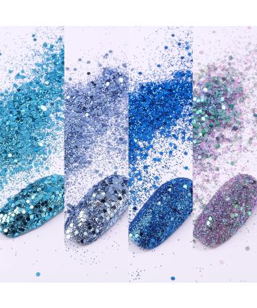 Oneleaf Holographic Chunky Glitter Set - 16 Colors, 120g - Face Body Eye Hair Nail Festival Sequins Glitter - Christmas Mermaid Dreams - Buy Online on GoSupps.com