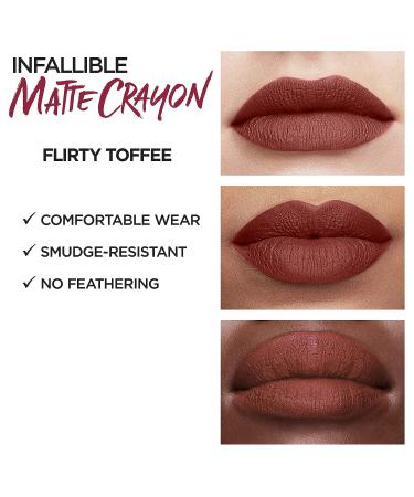 L'Oreal Paris Infallible Matte Lip Crayon - Flirty Toffee 1 Count - Buy Online on GoSupps.com