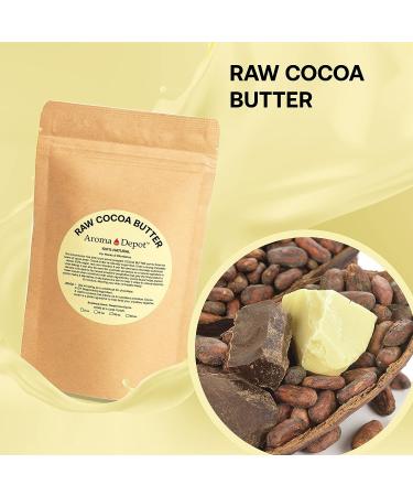 Aroma Depot Raw Cocoa Butter 8 oz - 100% Natural Unrefined for Skin, Body, Hair - DIY Body Butter, Lotions, Creams - Reduces Fine Lines, Wrinkles - Eczema, Psoriasis Relief - Buy Online on GoSupps.com