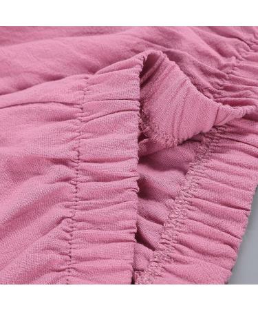 Nursling Women's Summer Linen Capris with Pockets - XXL, Elastic Waist, Drawstring - Pink - Buy Online on GoSupps.com