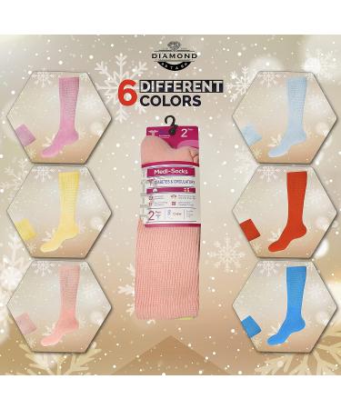 Diamond Star Diabetic Socks | Non-Binding Circulatory Cushion | Cotton Crew & Ankle | Women's 9-11 | Assorted Colors - Buy Online on GoSupps.com