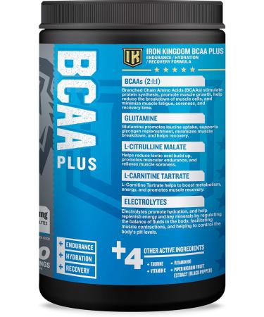 Iron Kingdom BCAA Plus Powder - Wild Berry | Amino Acids Electrolytes & Glutamine Supplement for Endurance & Recovery | 30 Servings - Buy Online on GoSupps.com