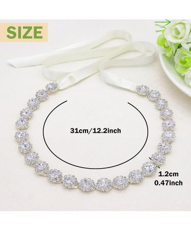 Oriamour Crystal Wedding Headband - Rhinestone Bridal Hair Accessories in Silver - Buy Online on GoSupps.com