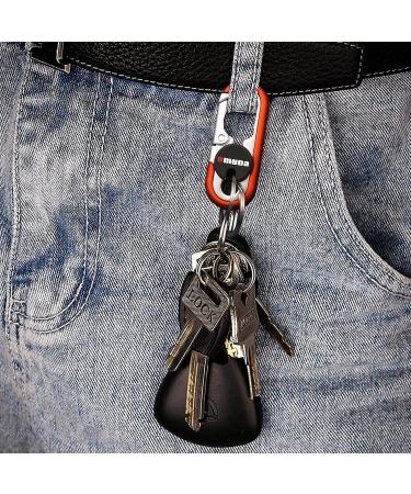 Buy Tuzhe Keychain Carabiner Set - 3 Rust-Free Steel Carabiners with 6 Key Rings in Black Red Blue | International Shipping Available - Buy Online on GoSupps.com