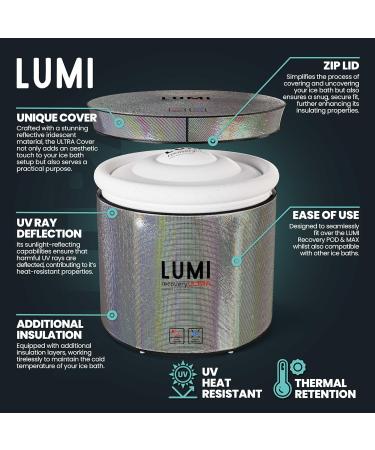 Lumi Therapy Ultra Cover | Ice Bath Cover | Insulating UV and Heat Reflection | Longer Lasting Cold Water Temperatures | Compatible with Most Ice Bath Pods (Pod) 75cm diameter / 75cm height (Pod) - Buy Online on GoSupps.com