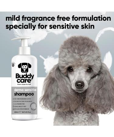 Buddycare Derma Sensitive Shampoo for Dogs - Aloe Vera & Pro Vitamin B5 (500ml x3) | Best Shampoo for Sensitive Skin - Buy Online on GoSupps.com