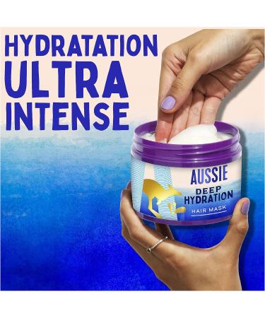 Aussie Deep Hydration Vegan Masque - Intense Hydration - For Very Dry Thick and Curly Hair - With Avocado Jojoba and Macadamia Nut Oil 450 ml - Buy Online on GoSupps.com