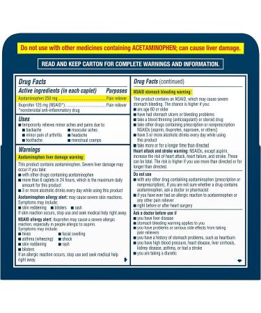 Advil Dual Action Back Pain Caplets - 144 Count for 8 Hours Relief - Buy Online on GoSupps.com