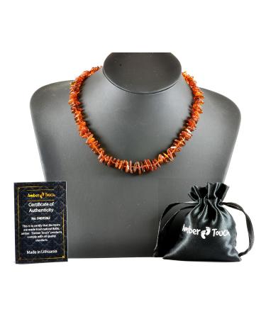Baltic Amber Necklace for Adults - Pain Relief for Headache, Migraine, Sinus, Arthritis, Carpal Tunnel - 18 Inch (Cognac) - Buy Online on GoSupps.com
