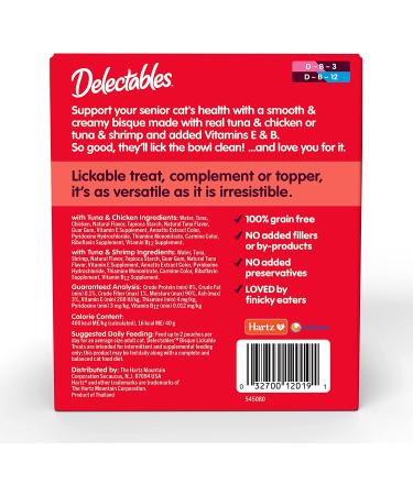 Hartz Delectables Bisque Senior Wet Cat Treats - 12 Count Variety Pack - Buy Online on GoSupps.com