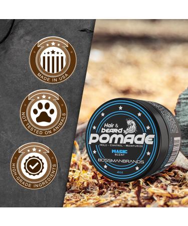 Pomade Bossman Hair & Beard Moisturizing with Longer Hold and Control - 4 Oz - Buy Online on GoSupps.com