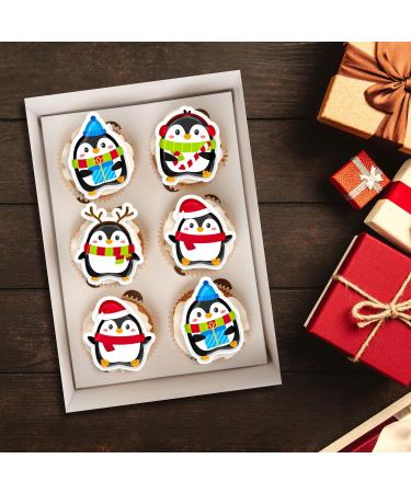 PRECUT Cute Penguin Cupcake Toppers Edible Penguin Cake Decorations Christmas Decorations Penguin Cake Topper (24) - Buy Online on GoSupps.com