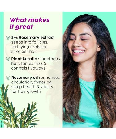 PLIX Rosemary Advanced Anti Hair Fall Shampoo - 200ml | Sulphate & Paraben Free | All Hair Types | Reduces Breakage for Men & Women - Buy Online on GoSupps.com