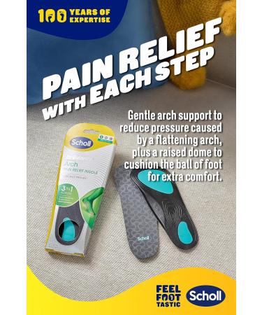 Scholl Orthotic Insole for Arch Pain Relief - Large | Supportive Shoe Insert - Buy Online on GoSupps.com