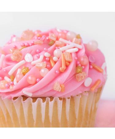 Sweets Indeed Peach Rose Gold Sprinkles 6.5 oz - Gluten-Free Cake & Cupcake Topper - Buy Online on GoSupps.com
