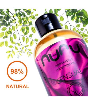 Nuru Massage Oil Sensual 250ml | Handmade Full Body Massage Oil with Vitamin E & Nori Algae | Cruelty-Free - Buy Online on GoSupps.com