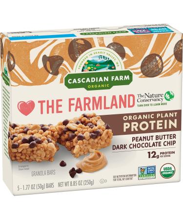 Cascadian Farm Organic Peanut Butter Chocolate Chip Protein Bars, 1.77 oz, 5 ct