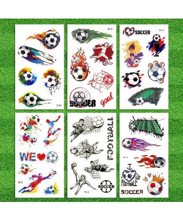 Konsait 60pcs Football Face Temporary Tattoos - Perfect for Soccer Game & Boys Birthday Party - Buy Online on GoSupps.com