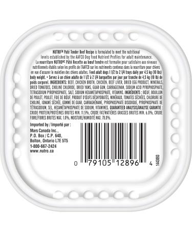 NUTRO Natural Choice Adult Wet Dog Food Pat Grain Free Tender Beef Recipe 100g Tray (24 Pack) - Buy Online on GoSupps.com