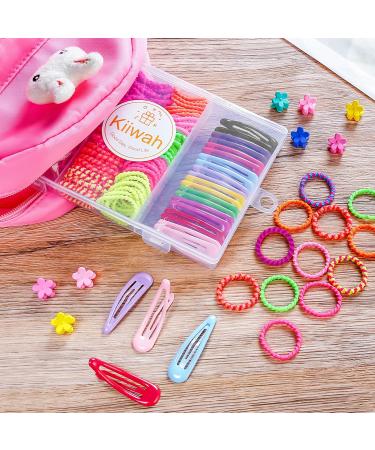 140 Pieces Girls Hair Accessories Set | Colorful Hair Ties Mini Flower Clips & Hairpins for Children - Buy Online on GoSupps.com