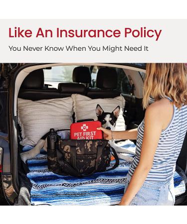 Dog First Aid Kit - Pet First Aid Supplies with Tick Remover, Slip Leash & 53 Essential Pieces for Home, Office, Car & Travel - Buy Online on GoSupps.com