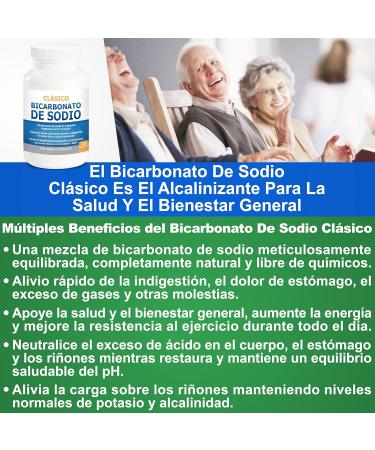 Bicarbonato de Sodio cl sico 650 mg USO org nico Natural Pastillas de bicarbonato de Sodio en polvo Tabletas de bicarbonato de Sodio (c psulas) Alcalinidad del cido del est mago 120 c psulas - Buy Online on GoSupps.com