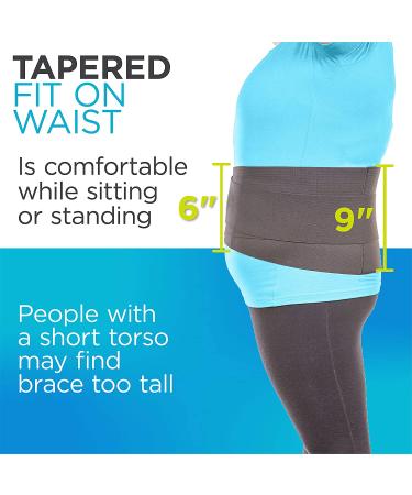 BraceAbility XXL Plus Size Compression Back Brace for Sciatica & Low Back Pain Relief - Buy Online on GoSupps.com