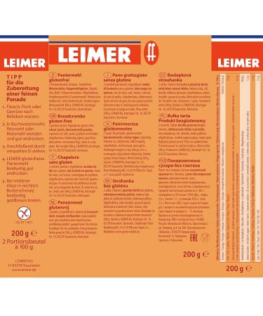 Leimer Gluten-Free Breadcrumbs (200g) - Perfect for Healthy Cooking & Baking | International Shipping Available - Buy Online on GoSupps.com