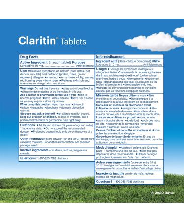 Claritin Allergy Medicine 24-Hour Non-Drowsy Relief 10 mg 10 Tablets - Buy Online on GoSupps.com