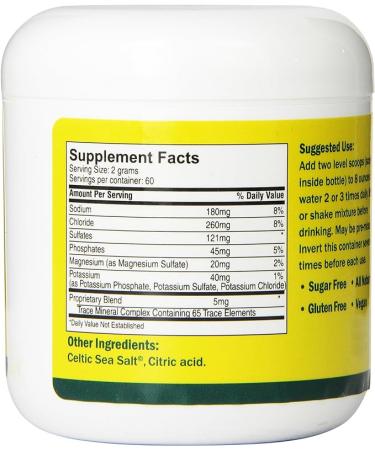 Celtic Sea Salt Electrolyte Powder Drink Mix - 4.2 oz | Natural Hydration Supplement - Buy Online on GoSupps.com
