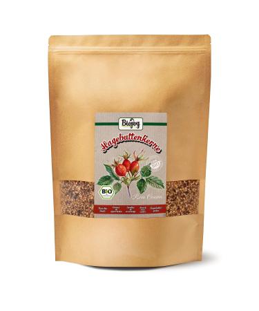Biojoy ORGANIC rosehip seeds (2 kg) dried and whole rosehip tea (Rosa Canina) 2 kg (1 pack)