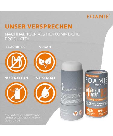 Foamie Power Up Solid Deodorant for Men Woody Scent 48 Hour Effective Deodorant Aluminum Free Vegan & Plastic Free Deodorant Stick 40g - Buy Online on GoSupps.com