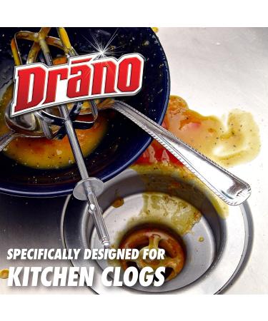 Drano Professional Strength Crystals Drain Clog Remover and Cleaner Unclogs Kitchen Sinks and Removes Food Grease and Cooking Oil 500g - Buy Online on GoSupps.com