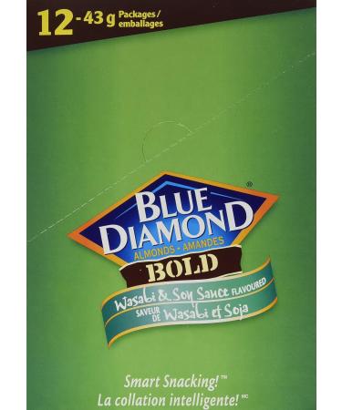 Blue Diamond Almonds Wasabi & Soy Almonds 43 Grams (pack of 12) - Buy Online on GoSupps.com