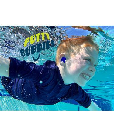 Putty Buddies Original Swimming Earplugs - 3-Pair Pack in Purple/Teal/Magenta - Soft, Comfortable Ear Plugs for Kids - Water Block Technology - Buy Online on GoSupps.com