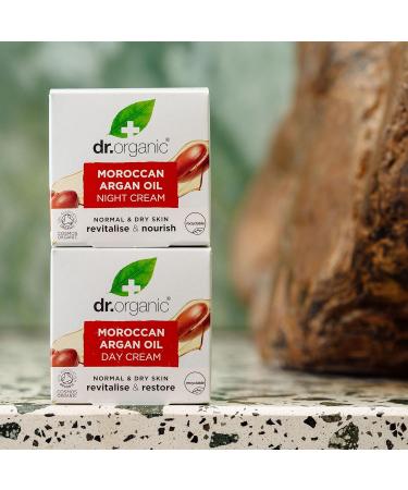 Dr Organic Moroccan Argan Oil Night Cream 50ml - Hydrating Anti-Aging Moisturizer | Best International Shipping - Buy Online on GoSupps.com