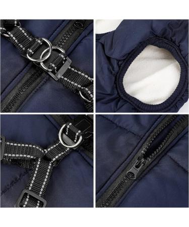 Winter Dog Jackets: Waterproof & Windproof 2-in-1 Cold Weather Coat & Vest for Puppies - Little Blue XXL - Buy Online on GoSupps.com