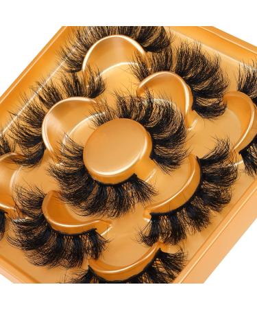 ALPHONSE 8D Volume D Curl Fluffy Mink Lashes 22mm - 5 Pairs Wispy Dramatic Eyelashes - Buy Online on GoSupps.com