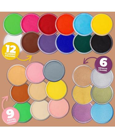 Blue Squid PRO Metallic Antique Gold Face Paint - 30gm - Water Activated Face & Body Makeup for Adults & Kids - Halloween SFX - Buy Online on GoSupps.com