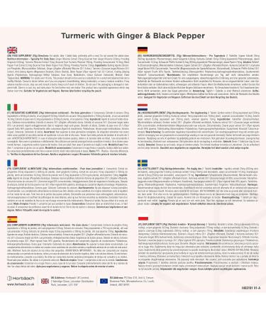 Curcuma Gingembre Poivre Noir 1500mg | 365 Comprim s V gans | Complexe de Curcuma avec Pip rine | Horbaach - Buy Online on GoSupps.com