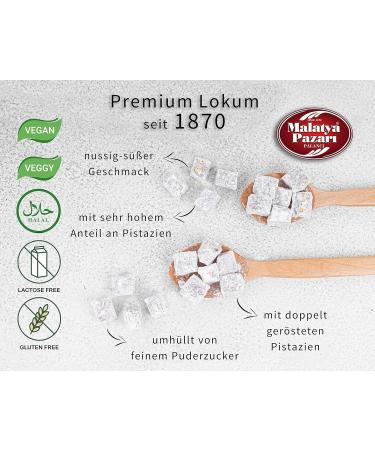 Palanci | Vegan Sweets Turkish Delight Cube 400 gr. | Sweet hamper | Premium Lokum Since 1870 | Turkish Delight Gift Box | Vegan | Halal Sweets with Pistachios Pomegranate Kadayif | Sweet Box - Buy Online on GoSupps.com